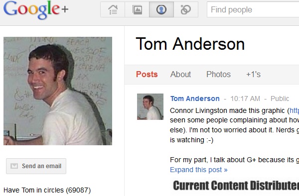 Is Tom Anderson Google's best cheerleader?
