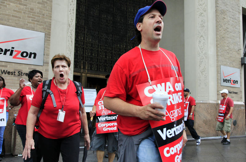 Verizon Strike: 45,000 union workers take battle to the streets