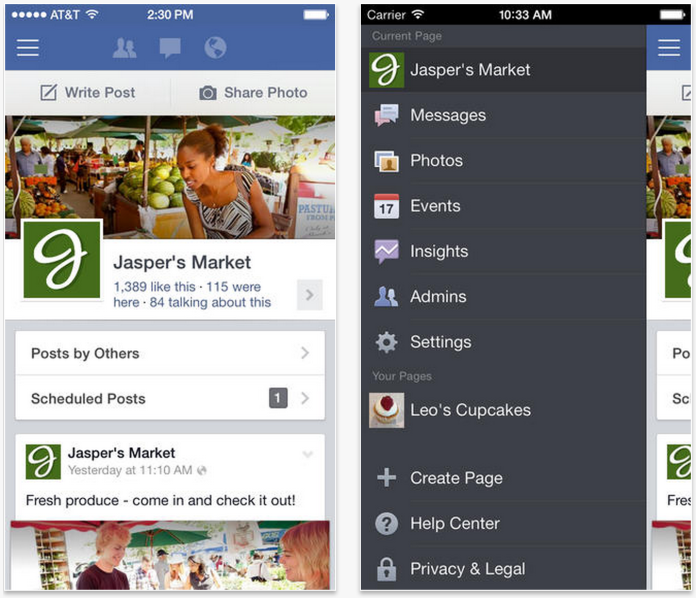 Facebook Pages Manager App