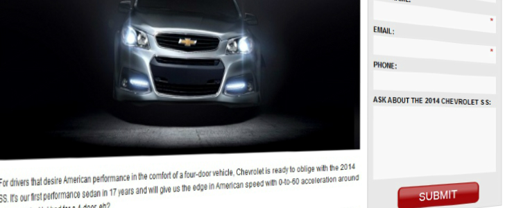 Chevy SS Website SEO Content